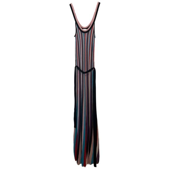 Rebecca Vallance NWT Metallic Stripe Knit Maxi Dress Size Medium - Picture 3 of 12